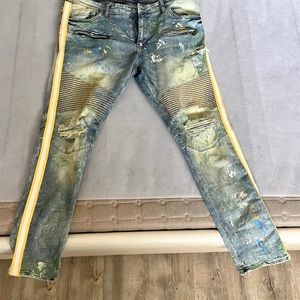Men’s Designer Painter Style Biker Jeans sz.34